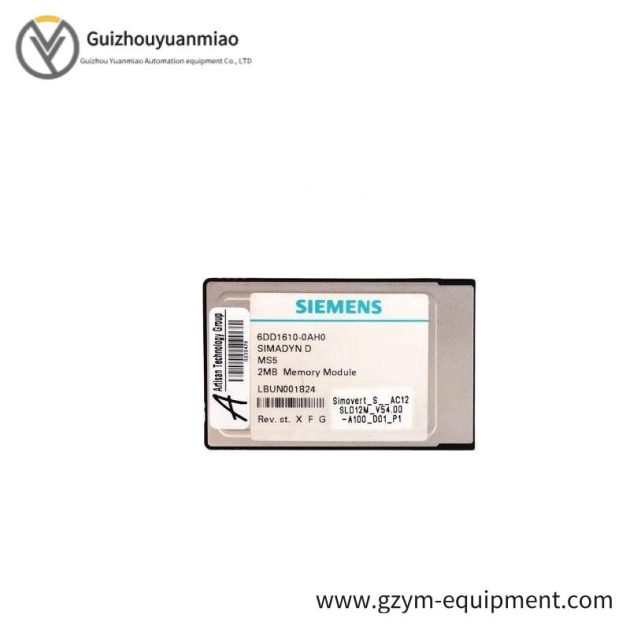 Siemens 6DD1610-0AH0 SIMADYN D Memory Submodule for High-Performance Industrial Automation Systems